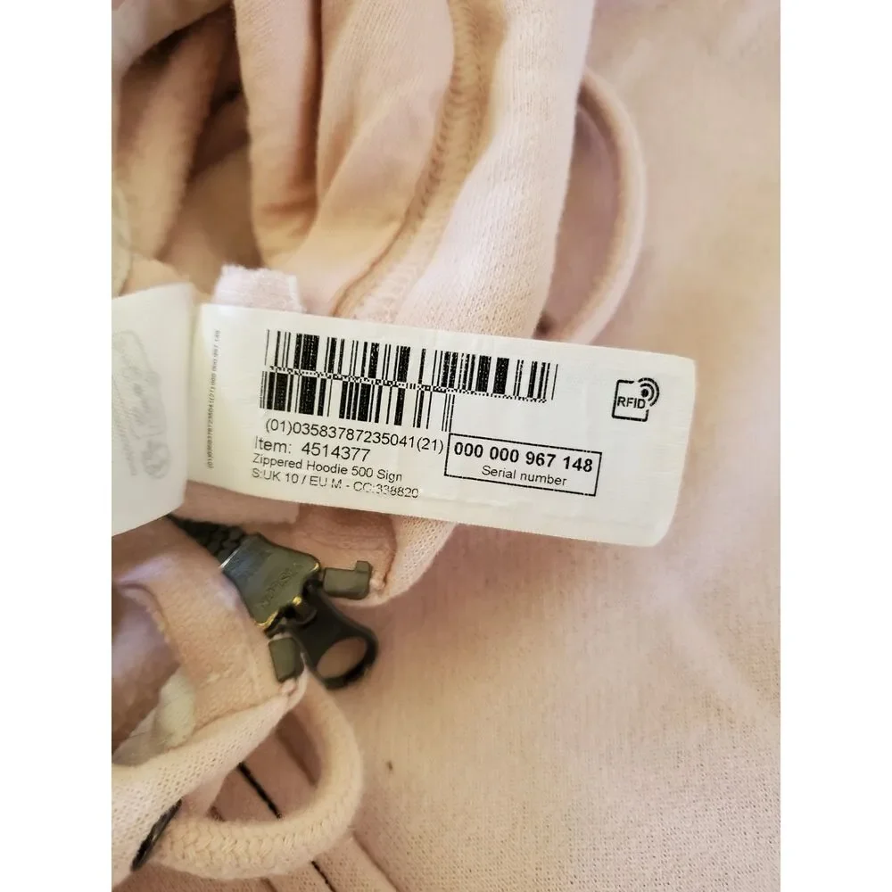 Decathlon Women's M Zip-Up Fitness Hoodie 500 - Pink Bsrbiecore VGUC - Picture 6 of 9